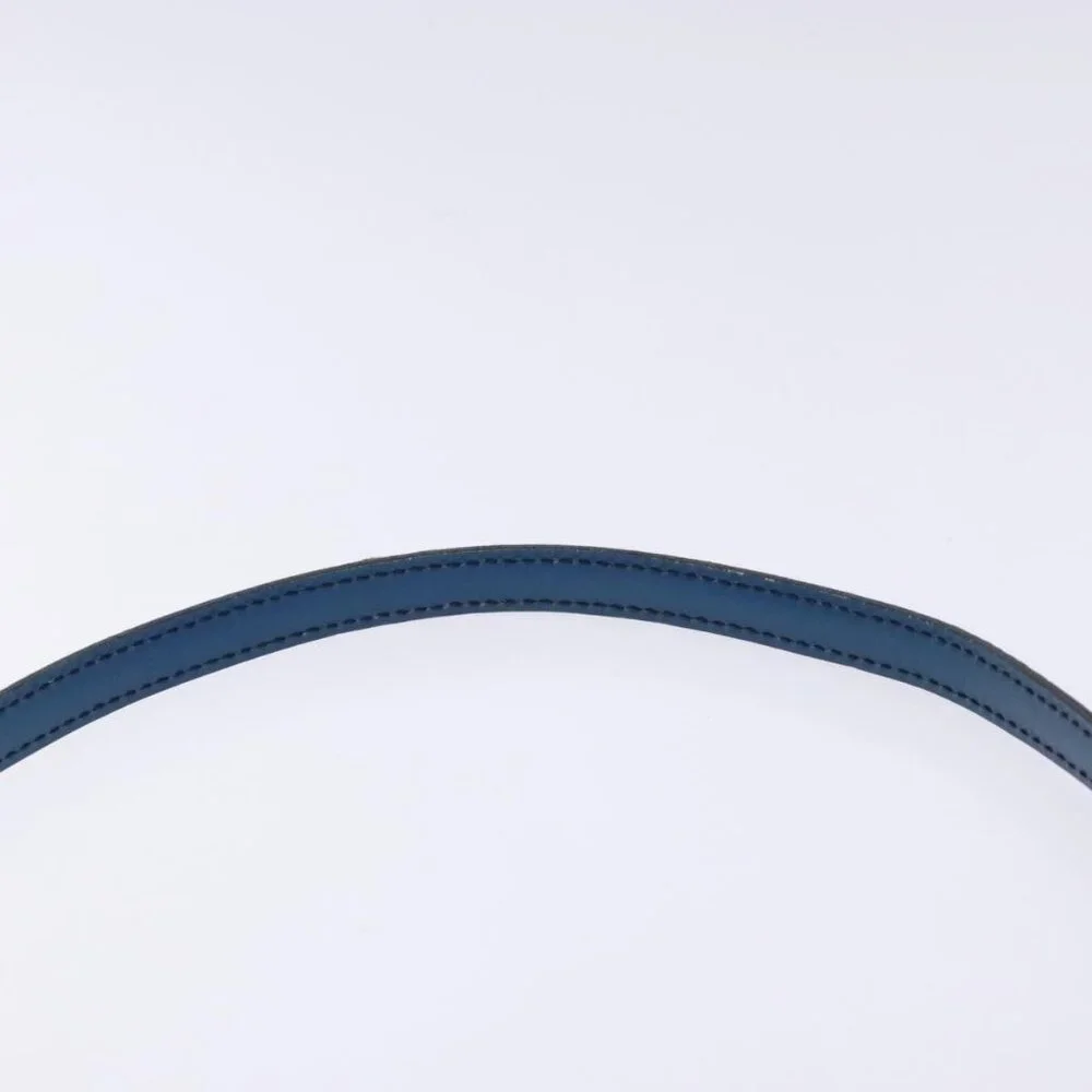 Authentic LOUIS VUITTON Epi Pochette Arche Shoulder Bag Blue M52575 LV - Picture 15 of 16